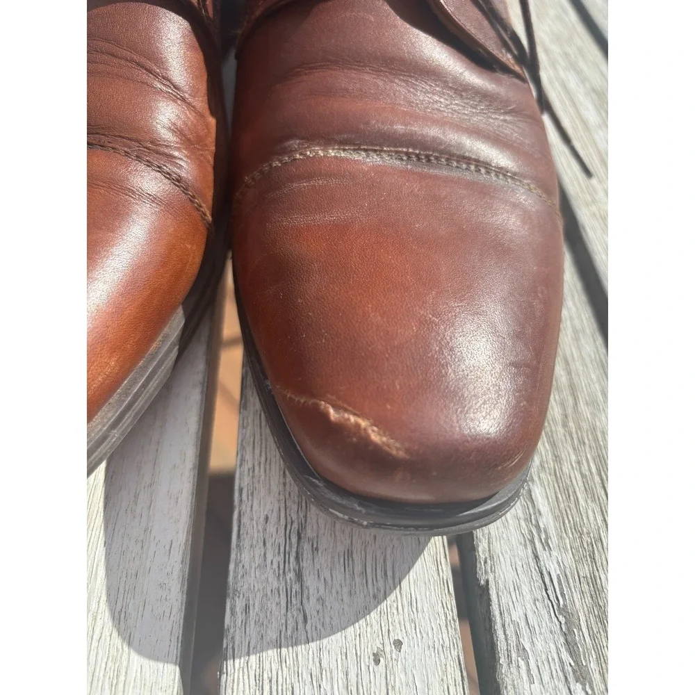 Florsheim Mens Brown Leather Cap Toe Oxford Dress Shoes 11924-221‎ Size 10.5M